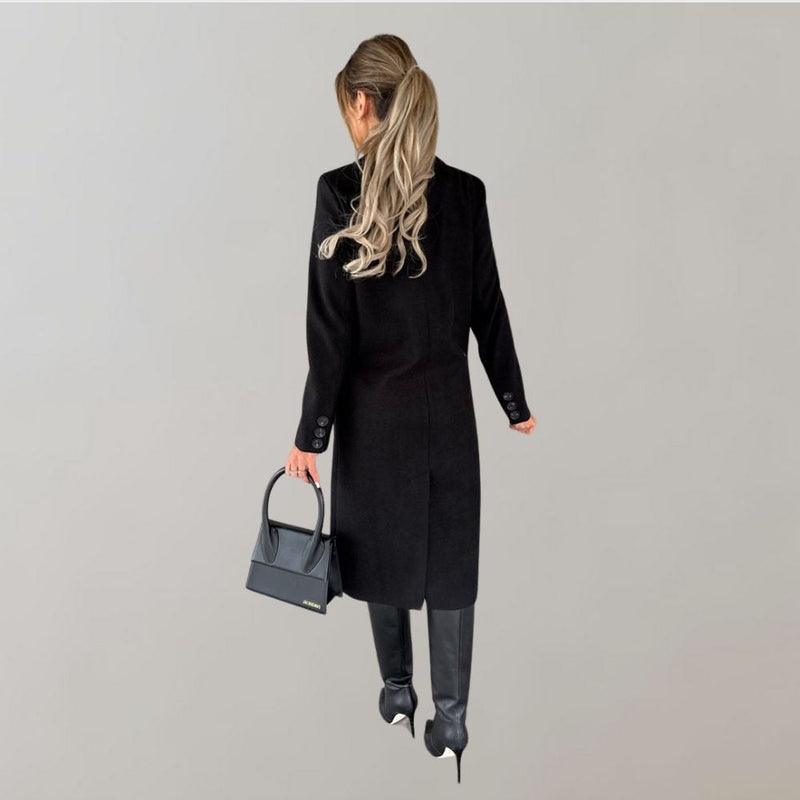 Stylish Long Winter Coat for Women - Elara-Pink-S-State of Style