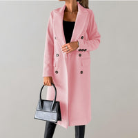 Stylish Long Winter Coat for Women - Elara-Pink-S-State of Style