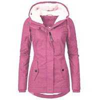 Stylish Long Women's Winter Coat - Lina-Pink-S-State of Style
