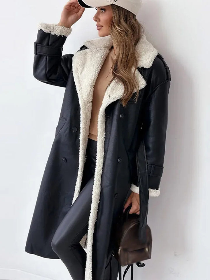 Stylish Long Women's Winter Coat - Seraphina-Black-S-State of Style