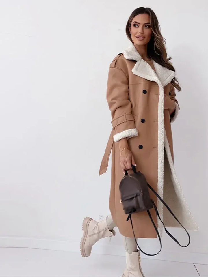 Stylish Long Women's Winter Coat - Seraphina-Black-S-State of Style