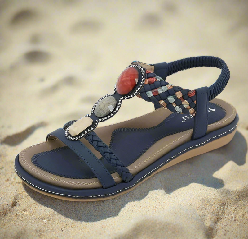 Stylish Low Ladies Sandals – Claire-Blue-3-State of Style