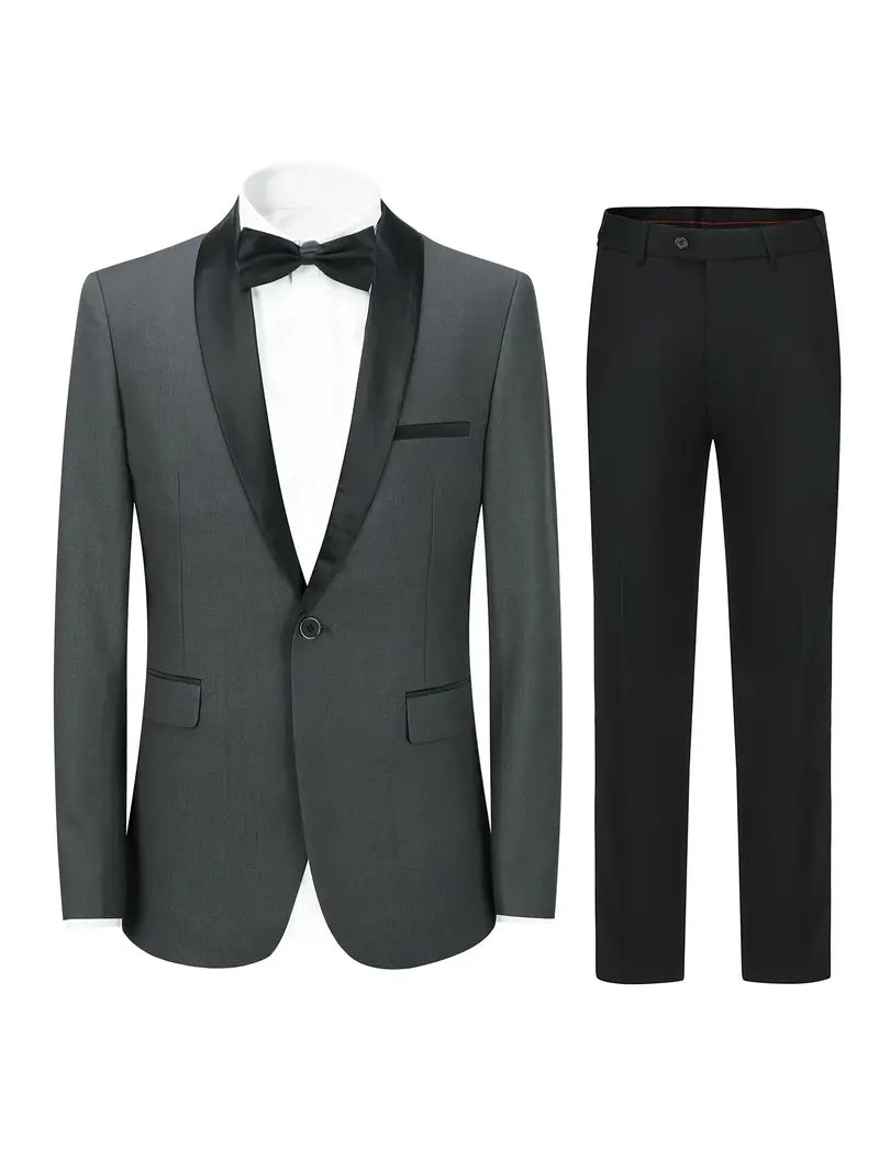 Stylish Luxe Men's Suit - David-Grey-XS-State of Style