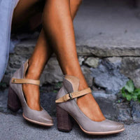 Stylish Mary Jane Pumps - Isabella-Grey-5.5-State of Style