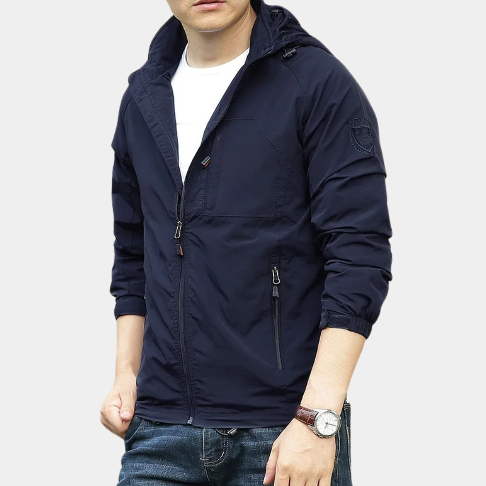 Stylish Men's Autumn Mid Jacket – Milo-Dark blue-M-State of Style