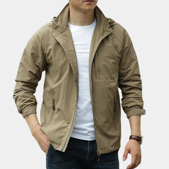 Stylish Men's Autumn Mid Jacket – Milo-Khaki-M-State of Style