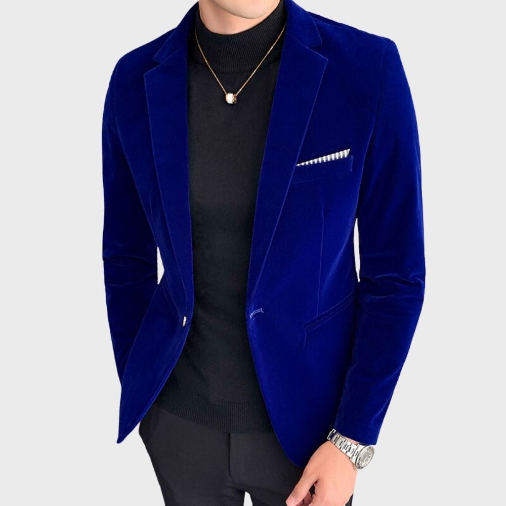 Stylish Men's Blazer - Hugo-Blue-M-State of Style