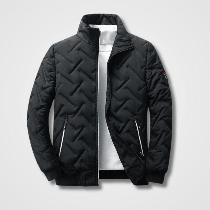 Stylish Men's Bomber Jacket - Atlas-Black-L-State of Style