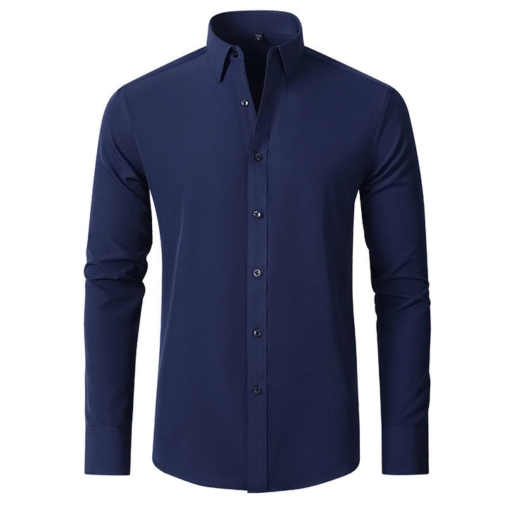 Stylish Men's Button-Up Shirt - Thomas-Dark Blue-38-State of Style