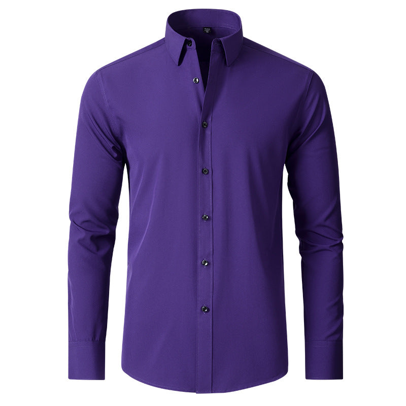 Stylish Men's Button-Up Shirt - Thomas-Purple-38-State of Style