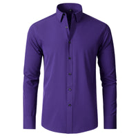 Stylish Men's Button-Up Shirt - Thomas-Purple-38-State of Style
