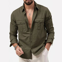 Stylish Men's Cargo Shirt - Tobias-Grey-S-State of Style