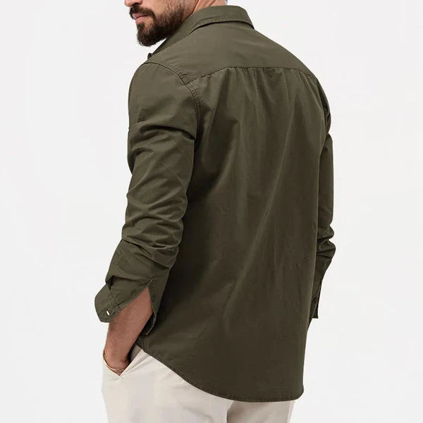Stylish Men's Cargo Shirt - Tobias-Khaki-S-State of Style
