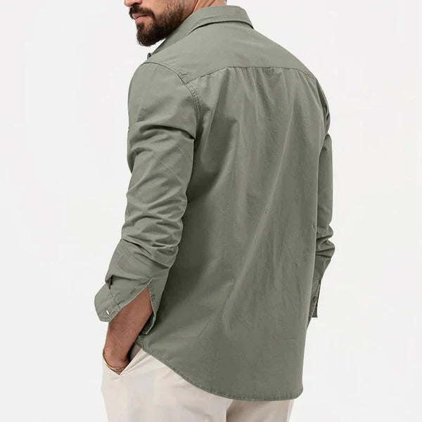 Stylish Men's Cargo Shirt - Tobias-Khaki-S-State of Style