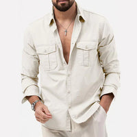 Stylish Men's Cargo Shirt - Tobias-White-S-State of Style