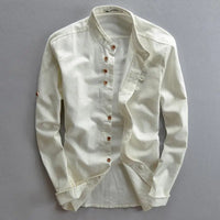 Stylish men's casual shirt with button placket – Benno-White-S-State of Style