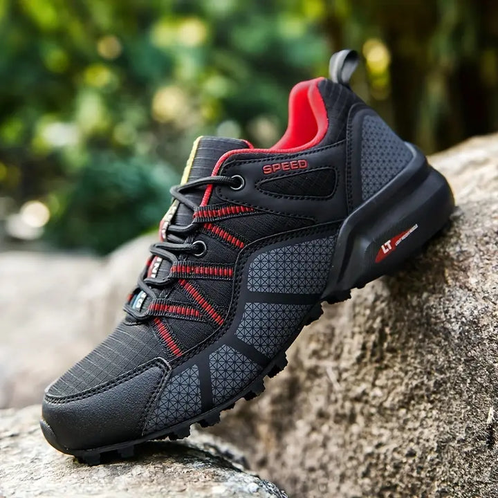 Stylish Men's Hiking Boots - AlpineAce-Black-7-State of Style