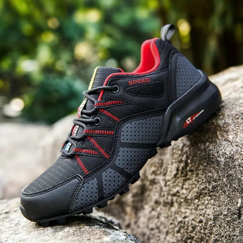 Stylish Men's Hiking Boots - AlpineAce-Black-7-State of Style