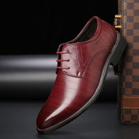 Stylish Men's Lace-up Shoes with Brogue Details - Lennard-Black-5.5-State of Style