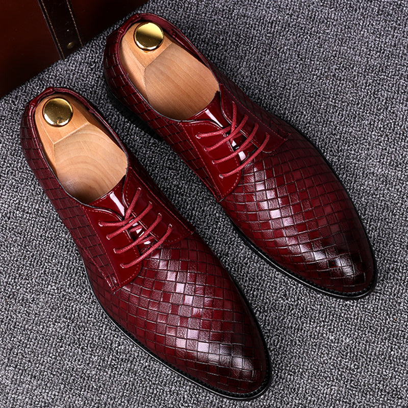 Stylish Men's Leather Lace-Up Shoes - Casper-Bordeaux-5-State of Style