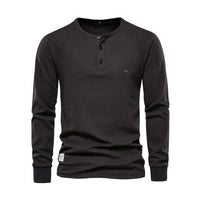 Stylish Men's Long Sleeve Shirt - Milo-Dark grey-S-State of Style