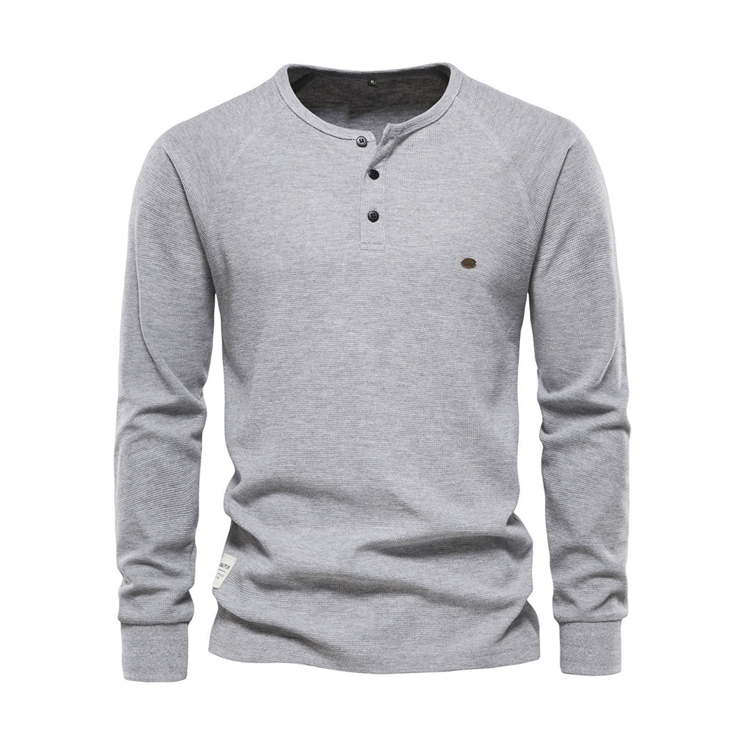 Stylish Men's Long Sleeve Shirt - Milo-Grey-S-State of Style