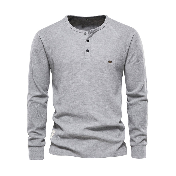 Stylish Men's Long Sleeve Shirt - Milo-Grey-S-State of Style