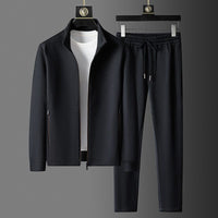 Stylish Men's Lounge Suit - Noah-Deep Black-L-State of Style
