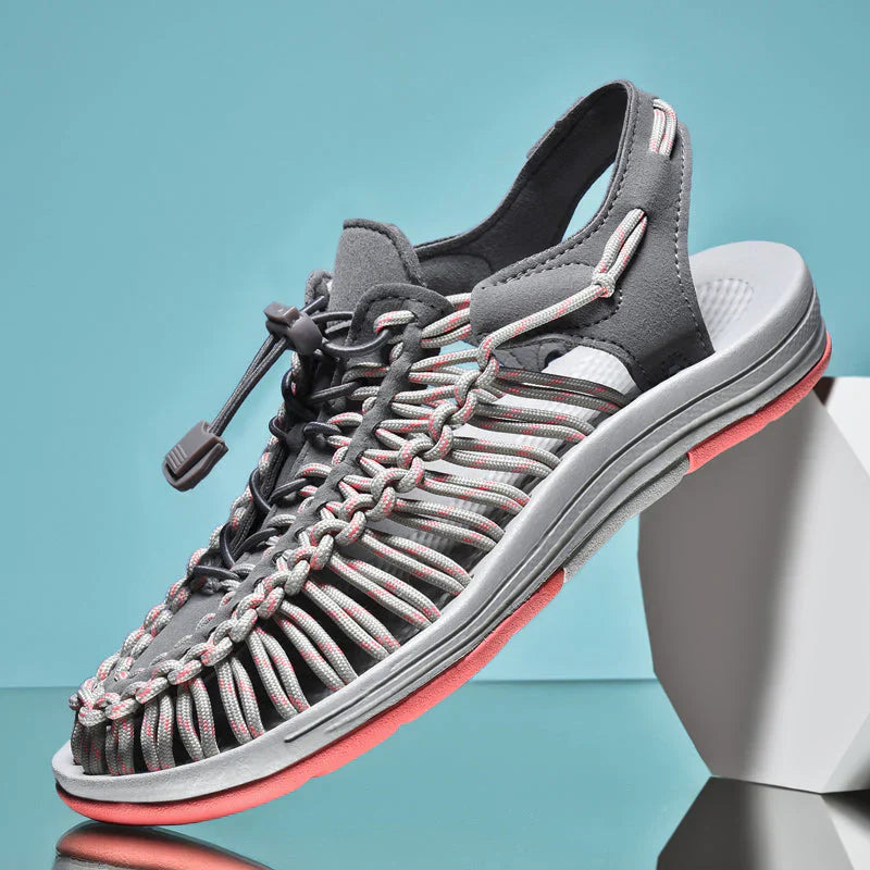 Stylish Men's Mesh Sandals - Renzo-Grey-7-State of Style