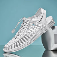 Stylish Men's Mesh Sandals - Renzo-White-7-State of Style