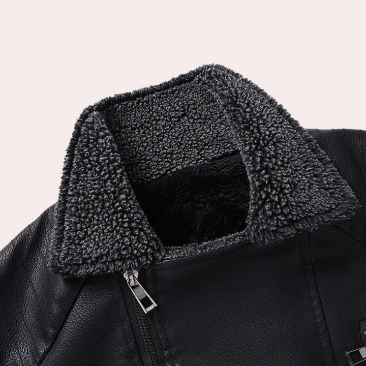 Stylish Men's Motorcycle Jacket with Functional Design - Ronan-Black-S-State of Style