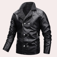 Stylish Men's Motorcycle Jacket with Functional Design - Ronan-Black-S-State of Style