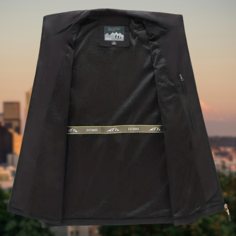 Stylish Men's Outdoor Vest - Thorne-Black-M-State of Style