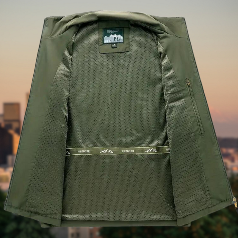 Stylish Men's Outdoor Vest - Thorne-Black-M-State of Style