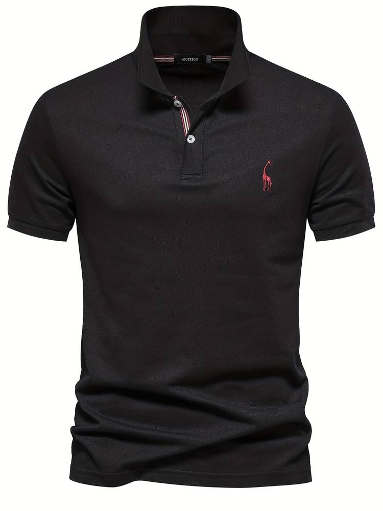 Stylish Men's Polo | Jasper-Black-S-State of Style