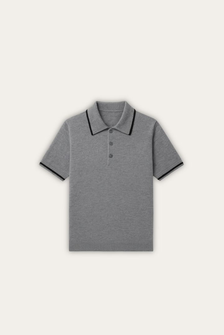 Stylish men's polo made of cashmere-merino wool – Renzo-S-State of Style