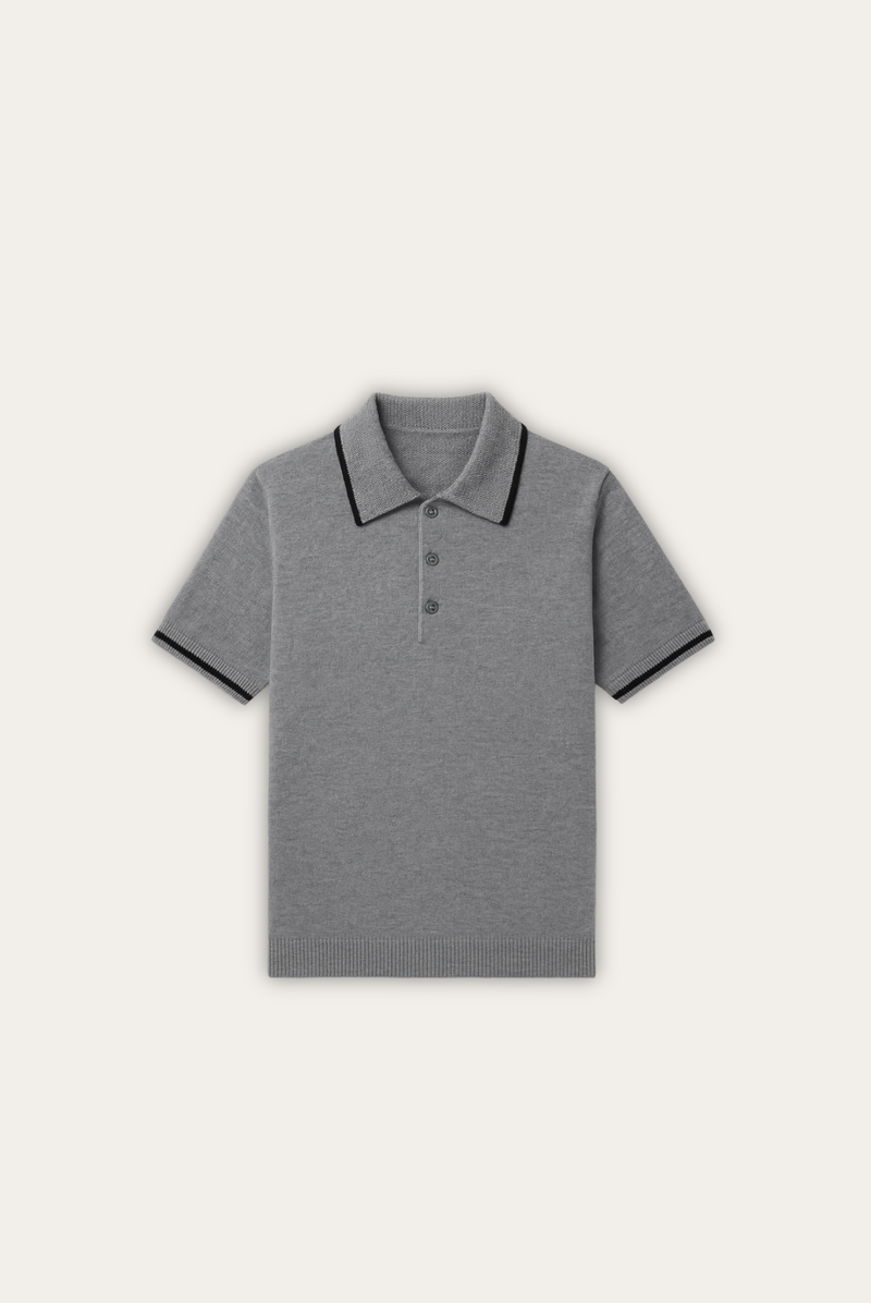 Stylish men's polo made of cashmere-merino wool – Renzo-S-State of Style