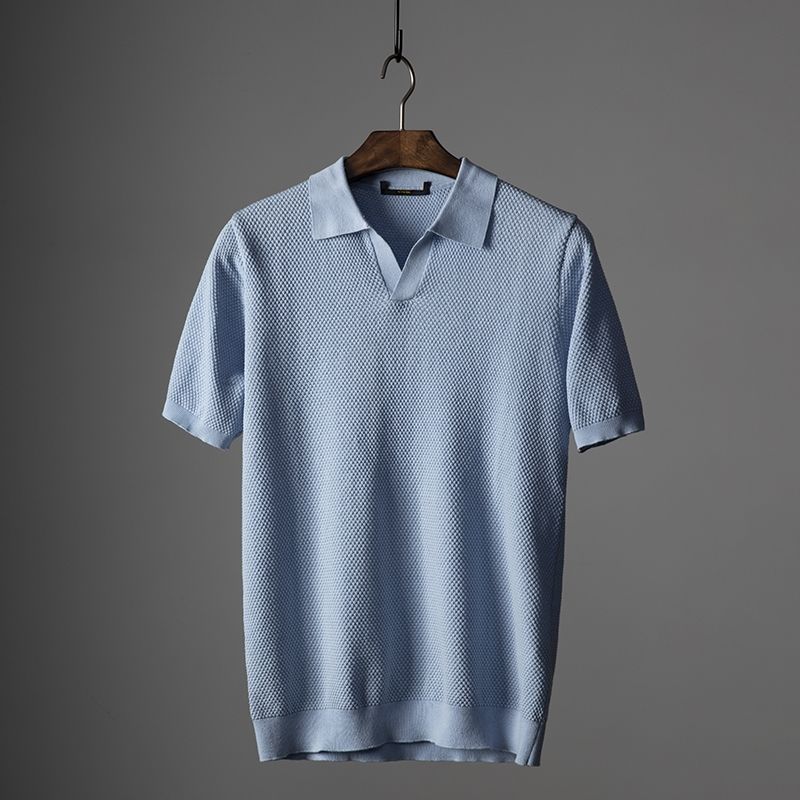 Stylish Men's Polo – Nestor-Light blue-S-State of Style