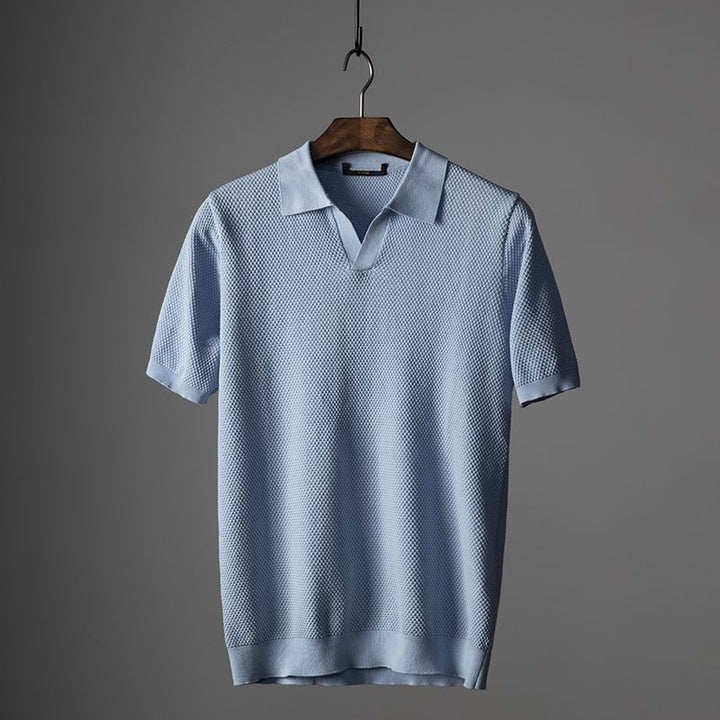 Stylish Men's Polo – Nestor-Light blue-S-State of Style