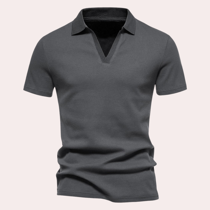 Stylish Men's Polo – Nico-Dark grey-S-State of Style