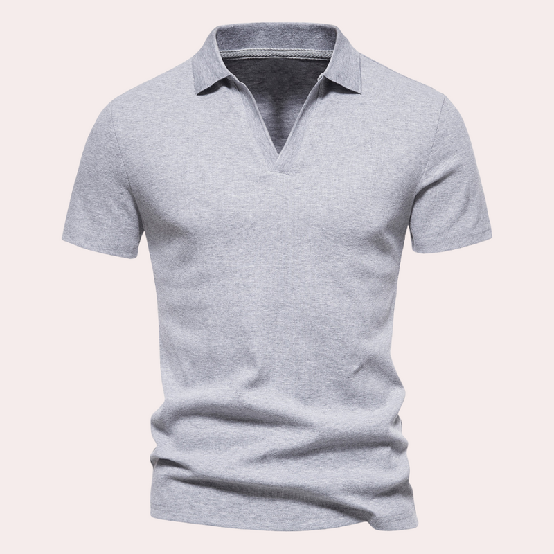 Stylish Men's Polo – Nico-Light grey-S-State of Style
