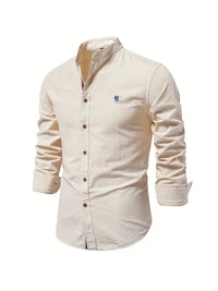 Stylish Men's Shirt for Spring - Leon-Apricot-XS-State of Style