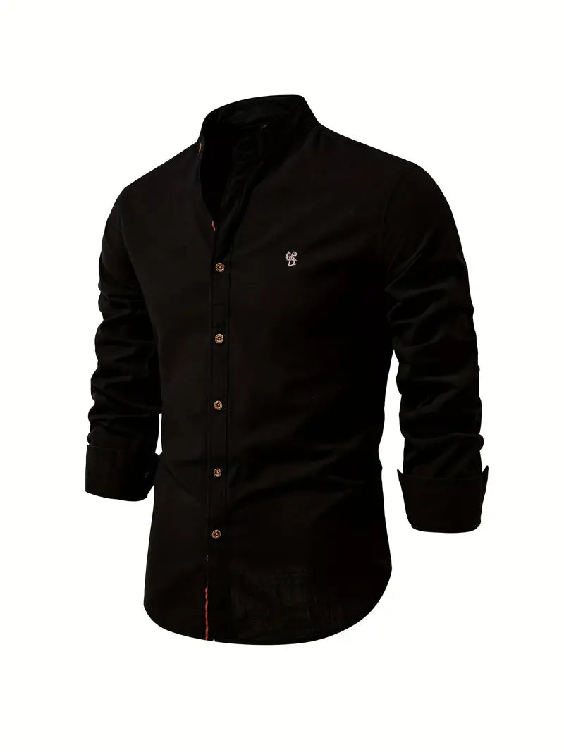 Stylish Men's Shirt for Spring - Leon-Black-XS-State of Style