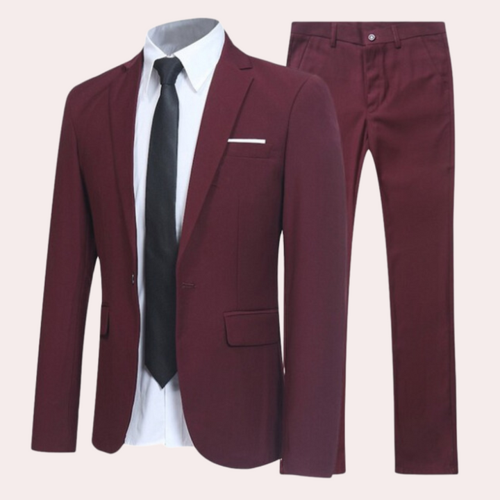 Stylish Men's Suit - Nathan-Red-S-State of Style
