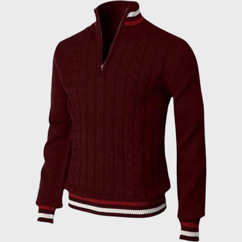 Stylish Men’s Sweater - Luca-Burgundy-S-State of Style
