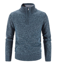 Stylish Men's Sweater with Half Zip - SummitCraft-Blue-M-State of Style