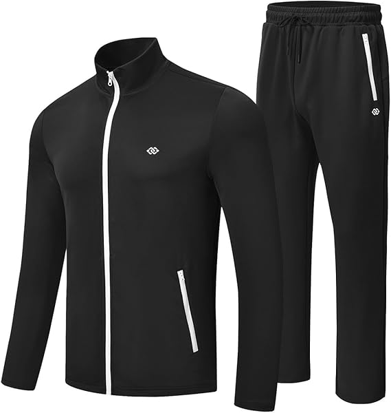 Stylish Men's Tracksuit - Olly-Black with White Zipper-S-State of Style