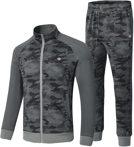 Stylish Men's Tracksuit - Olly-Camouflage Grey Set-S-State of Style