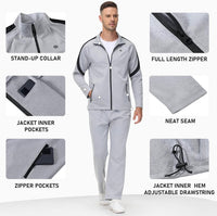 Stylish Men's Tracksuit - Olly-White/Black-S-State of Style
