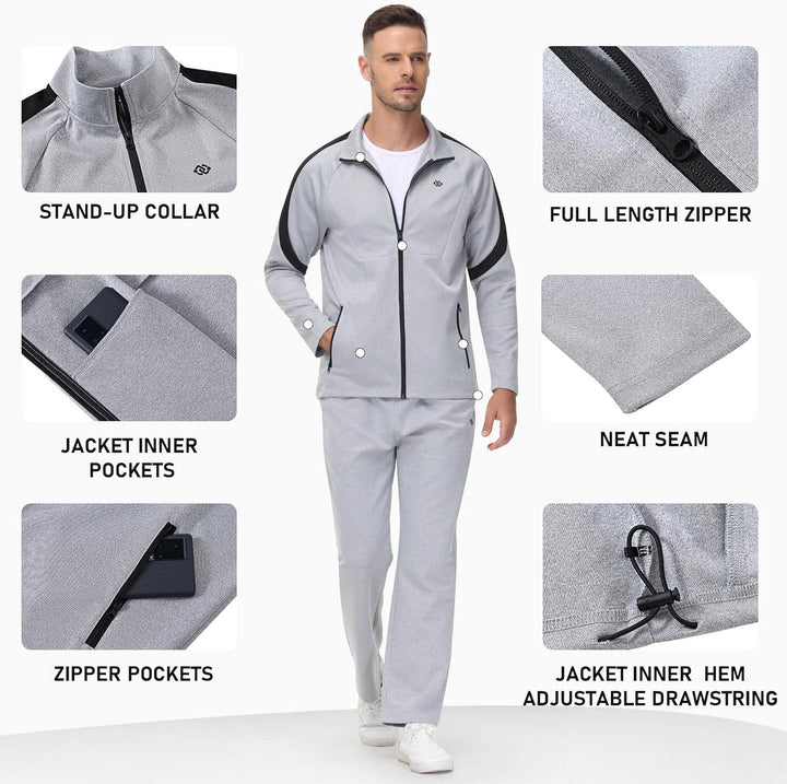 Stylish Men's Tracksuit - Olly-White/Black-S-State of Style